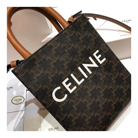 celine mini vertical cabas strap|celine triomphe canvas tote.